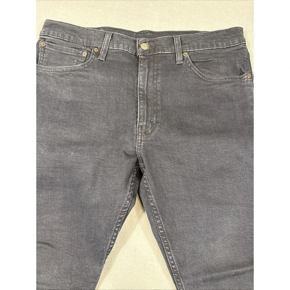 Levi's 512 Jeans Mens 36X30 NAVY Blue Slim Taper Dark Wash Denim